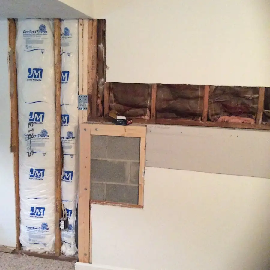 Wall insulation replacement during Contents Cleaning & Restoration in Morristown